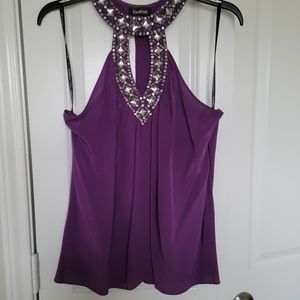 Bebe, purple 💜 halter top, Large